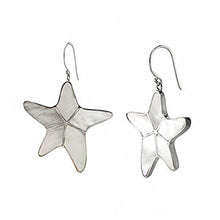 Load image into Gallery viewer, Sterling Silver Starfish Pearl Shell Earrings And Width 1 inch