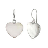 Sterling Silver Pearl Shell Heart Earrings