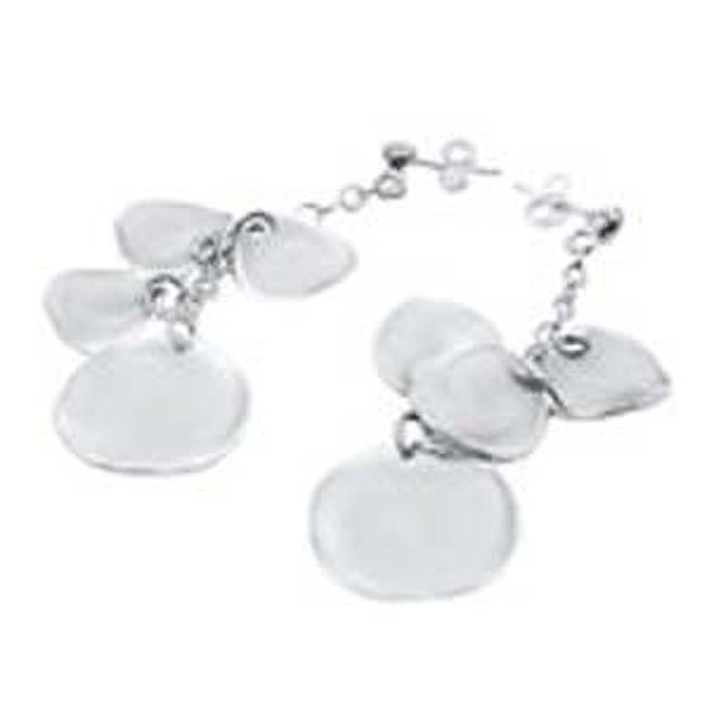 Sterling Silver Circle Dangling Earrings with Earring Diameter of 52MM and Earring Length of 63.5MM