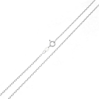 Sterling Silver Anchor 1.5mm Diamond Cut Chain