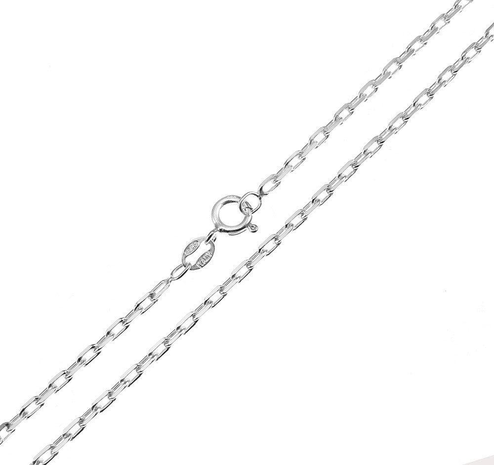 Italian Sterling Silver Diamond Cut 2.2mm Anchor Chain