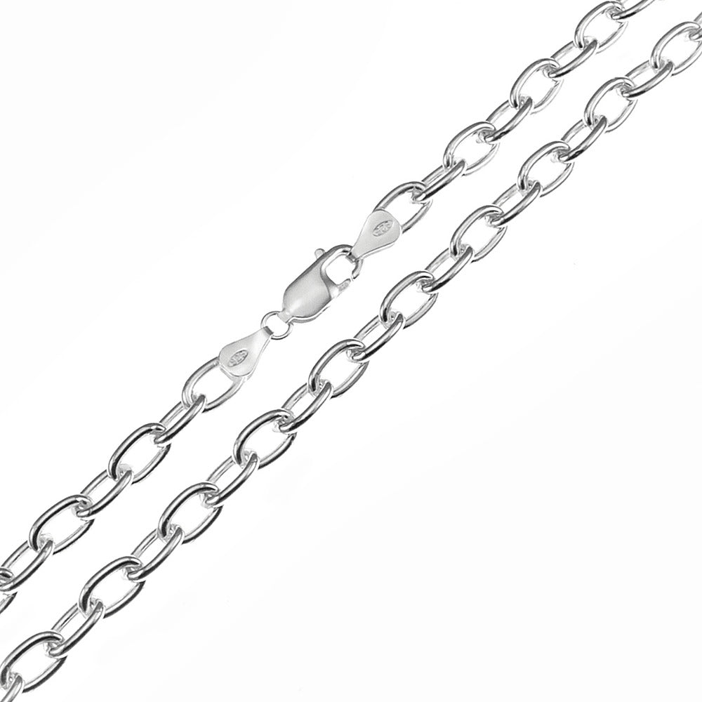 Sterling Silver Cable Forzatina Link Chain And Bracelet