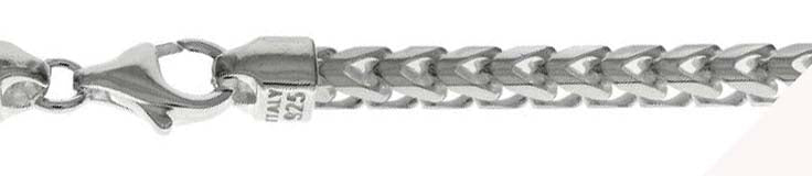 Sterling Silver Italian 3mm Franco Chain