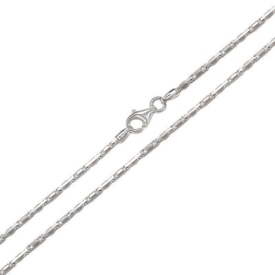 Italian Sterling Silver 1.5mm Heshe Chain