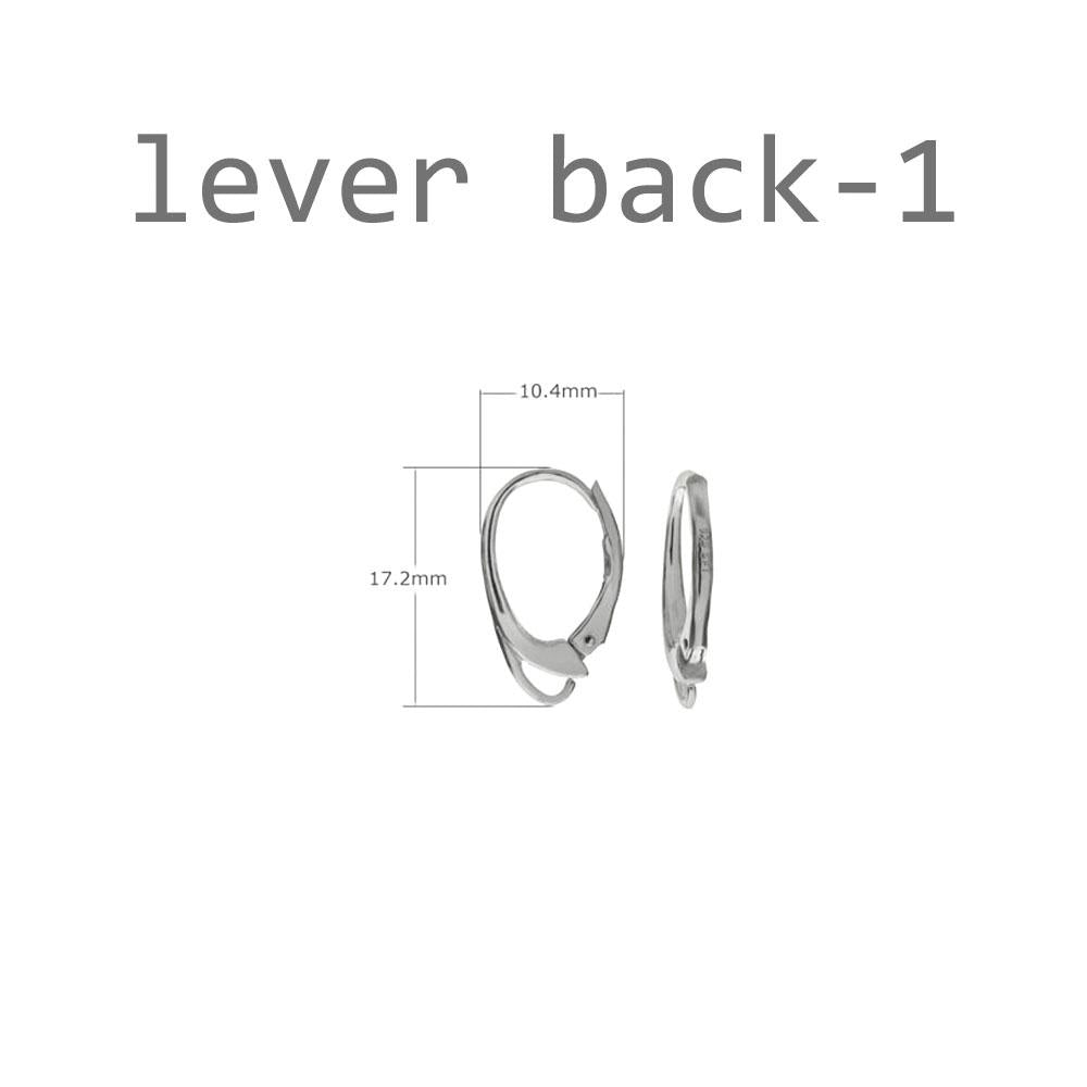 Sterling Silver Lever Back Ear Wire – 1