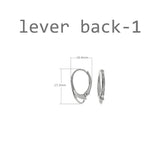 Sterling Silver Lever Back Ear Wire – 1