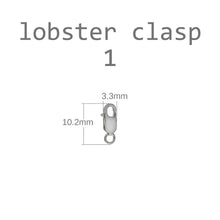 Load image into Gallery viewer, Sterling Silver Jewelry Supply Lobster Clasp W. Open Jump Ring (pack of 5)
