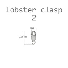 Load image into Gallery viewer, Sterling Silver jewelry Supply Lobster Clasp W. Open Jump Ring (pack of 5)