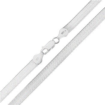Italian Sterling Silver Flexible Magic Herringbone Chain And Bracelet