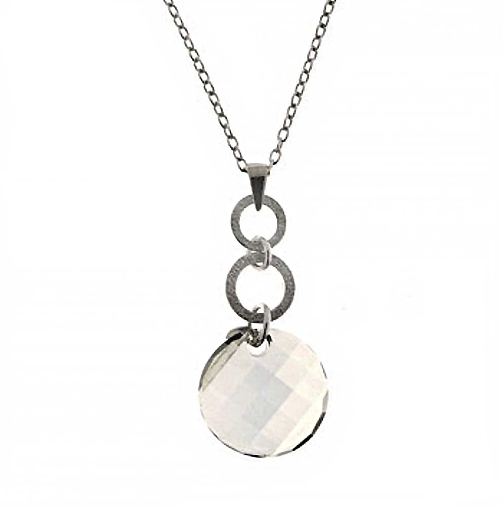 Sterling Silver Italian Swarovski C.Silver Necklace