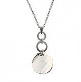 Sterling Silver Italian Swarovski C.Silver Necklace