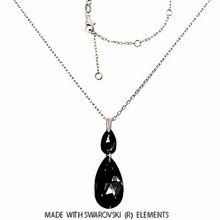 Load image into Gallery viewer, Sterling Silver Italian Tear Drop Sini Swarovski Necklace