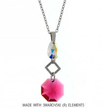 Load image into Gallery viewer, Sterling Silver Italian Boreale and Bordeaux Swarovski Necklace