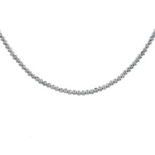 Load image into Gallery viewer, Sterling Silver 4MM Half Moon Bead Chain Necklace with Chain Gauge of 4MM