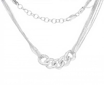 Sterling Silver Fancy Curb Chain Necklace with Necklace Length of 16  and Extension of 2 And Lobster Clasp Closure