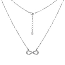 Load image into Gallery viewer, Sterling Silver 17  1MM Rolo Chain Necklace with Infinity SignAnd Pendant Width of 17MM and Pendant Face Height of 8MM