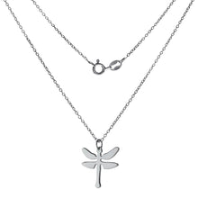 Load image into Gallery viewer, Sterling Silver Cable Chain With Dragonfly Pendant Necklace