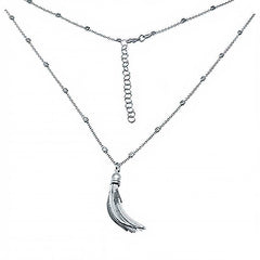 Sterling Silver Italian Fancy Rolo Bead Necklace