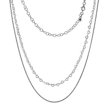 Load image into Gallery viewer, Sterling Silver Italian Double Layered Fancy Chain Necklace