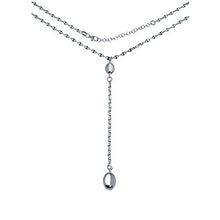 Load image into Gallery viewer, Italian Sterling Silver Fancy Marina Diamond Cut Y Necklace