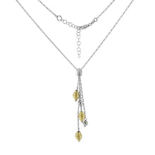 Load image into Gallery viewer, Sterling Silver Italian Two Tone Rhodium Fancy Necklace