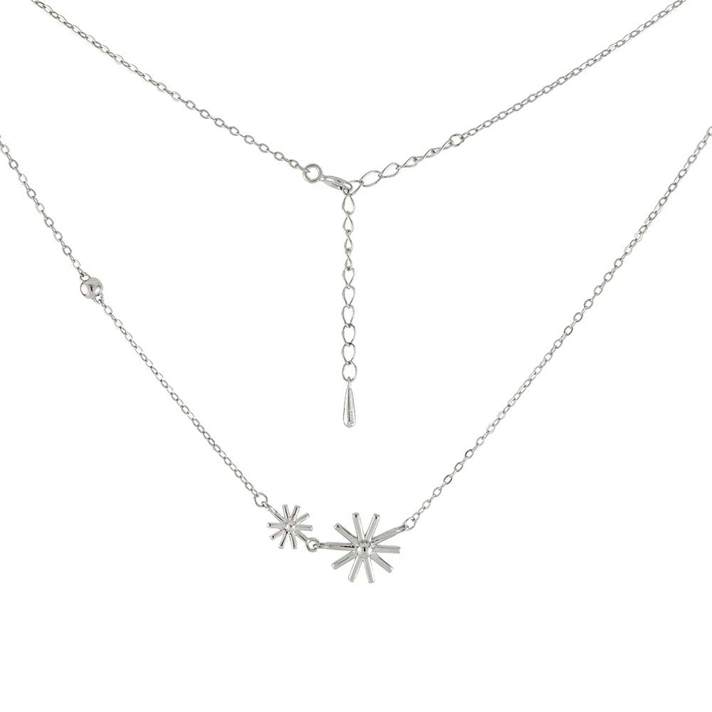 Sterling silver Snowflake Rhodium Necklace