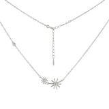 Sterling silver Snowflake Rhodium Necklace