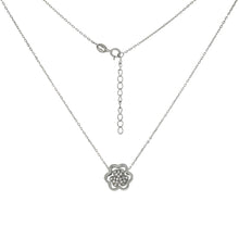 Load image into Gallery viewer, Sterling Silver Cubic Zirconia Infinity Rhodium Necklace