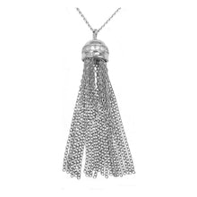 Load image into Gallery viewer, Sterling Silver 16  Rolo Delicate Chain With Chandelier NecklaceAnd Weight 9.5gramAnd Length 2.25 inchesAnd Width 12mm