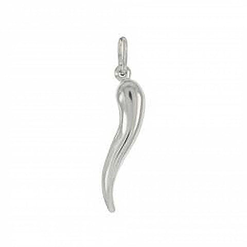 Sterling Silver Italian Lucky Horn Pendant