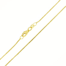 Load image into Gallery viewer, Sterling Silver Gold Plated 1mm D/C Round Snake Chain