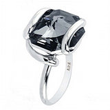 Sterling Silver Swarovski Rhodium Ring