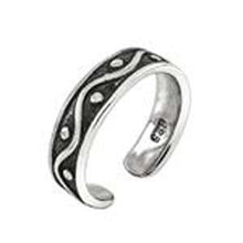 Load image into Gallery viewer, Sterling Silver Oxidized Band Toe Ring