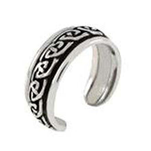 Load image into Gallery viewer, Sterling Silver Celtic Oxidized Toe Ring