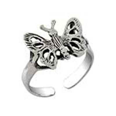 Sterling Silver Butterfly Toe Ring