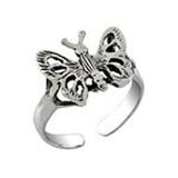 Sterling Silver Butterfly Toe Ring