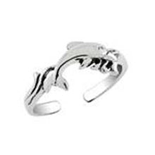 Load image into Gallery viewer, Sterling Silver Dolphin Toe Ring