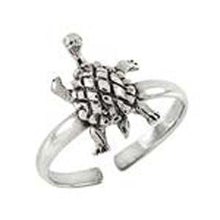 Load image into Gallery viewer, Sterling Silver Turtle Toe Ring