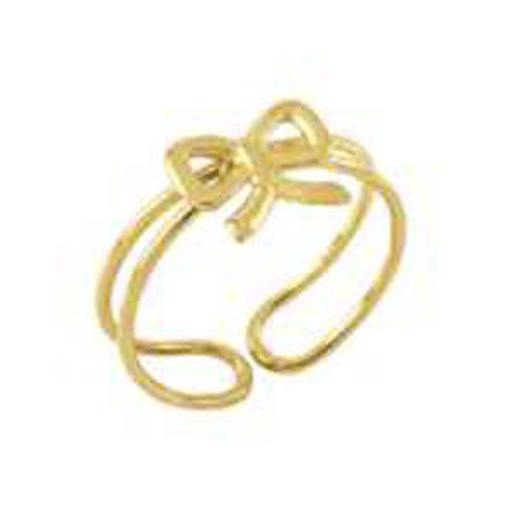 Sterling Silver Gold Plated Adjustable Toe Ring