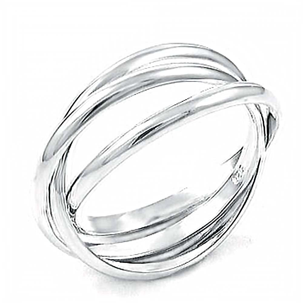 Sterling Silver 2MM Bridal Wedding Triple Band Ring with Ring Width of 1.5MM