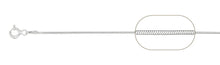 Load image into Gallery viewer, Sterling Silver High Polished Round Snake 0.7mm-010 Chain