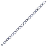 Sterling Silver Rhodium Plated CZ Rectangle Link Tennis Bracelet