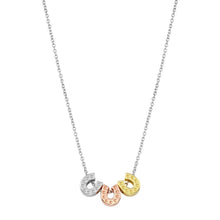 Load image into Gallery viewer, Sterling Silver Rhodium Plated Multicolor Horseshoe Necklace