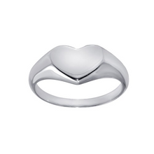 Load image into Gallery viewer, Sterling Silver Rhodium Plated Heart Ring - silverdepot