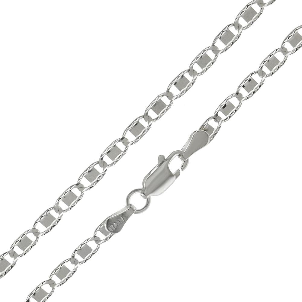 Sterling Silver Italian 3mm One-Side D/C Valentin Chain