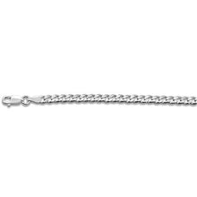Load image into Gallery viewer, Sterling Silver Pave Curb Chain 100-4mm with Lobster Clasp