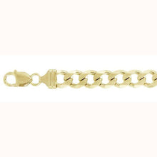 Load image into Gallery viewer, Sterling Silver Yellow Gold Plated Flat Curb 300-14mm Chain