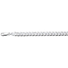 Load image into Gallery viewer, Sterling Silver 140-6.1MM Flat Pave Curb Chain