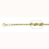 Sterling Silver Yellow Gold Plated Rope 120-6mm Chain