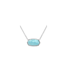 Load image into Gallery viewer, Sterling Silver Natural Larimar Pendant Necklace